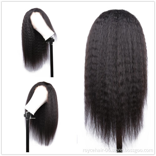 10a Wholesale Cheap Cuticle Aligned Virgin Mongolian Human Hair Lace Frontal Afro Kinky Straight Curly Wig